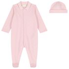 Baby Girls Pink GG Logo Babygrow Gift Set, 2, hi-res