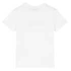 Boys White Logo T-Shirt, 1, hi-res