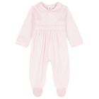 Baby Girls Pink Smocked Babygrow Gift Set, 3, hi-res