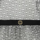 Girls Ivory & Black Logo Silk Organza Dress, 1, hi-res