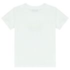 Younger Boys white Logo Shorts Set, 1, hi-res