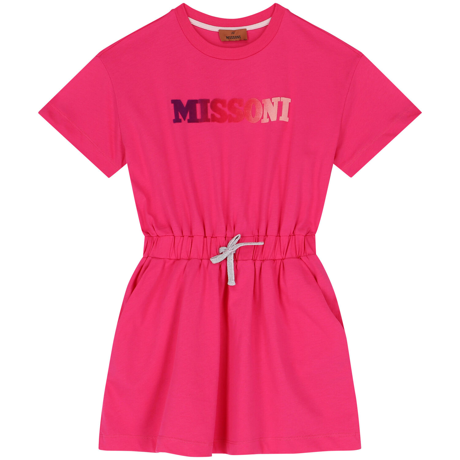 Girls Pink Logo Dress, 1, hi-res