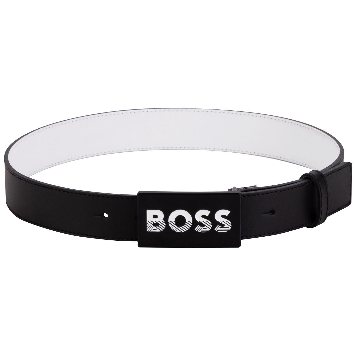 Boys Black Logo Belt, 1, hi-res image number null