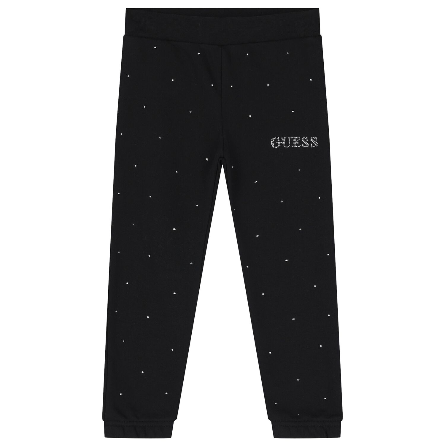 Girls Black Embellished Logo Joggers, 1, hi-res image number null
