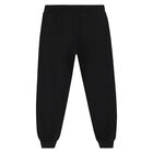 Black & Silver Logo Joggers, 1, hi-res