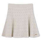 Girls Beige Knitted Skirt, 1, hi-res