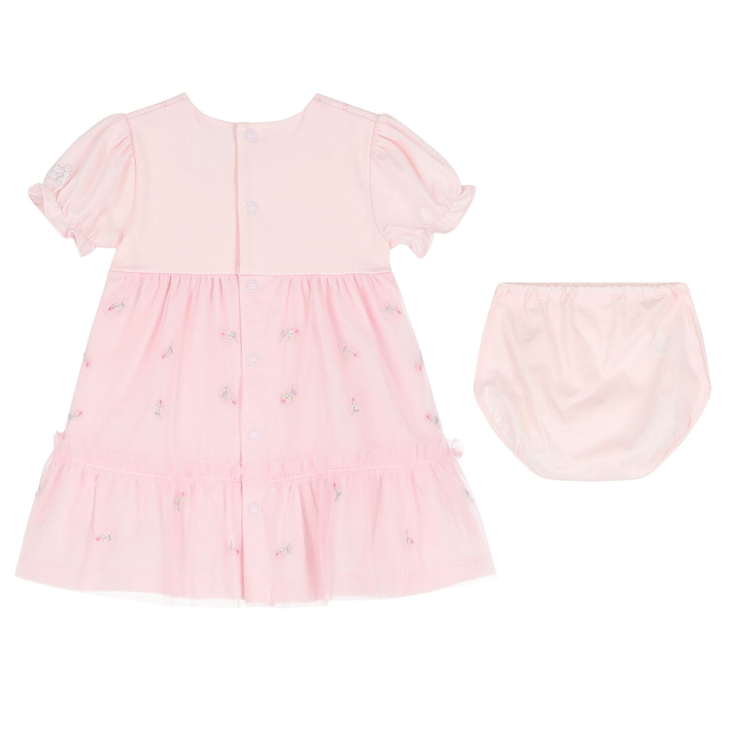 Baby Girls Pink Tulle Dress Set, 1, hi-res image number null