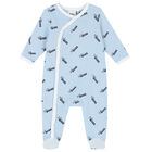 Baby Boys Blue & White Logo Babygrow & Hat Gift Set, 1, hi-res