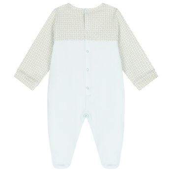 Baby Boys Blue Logo Babygrow