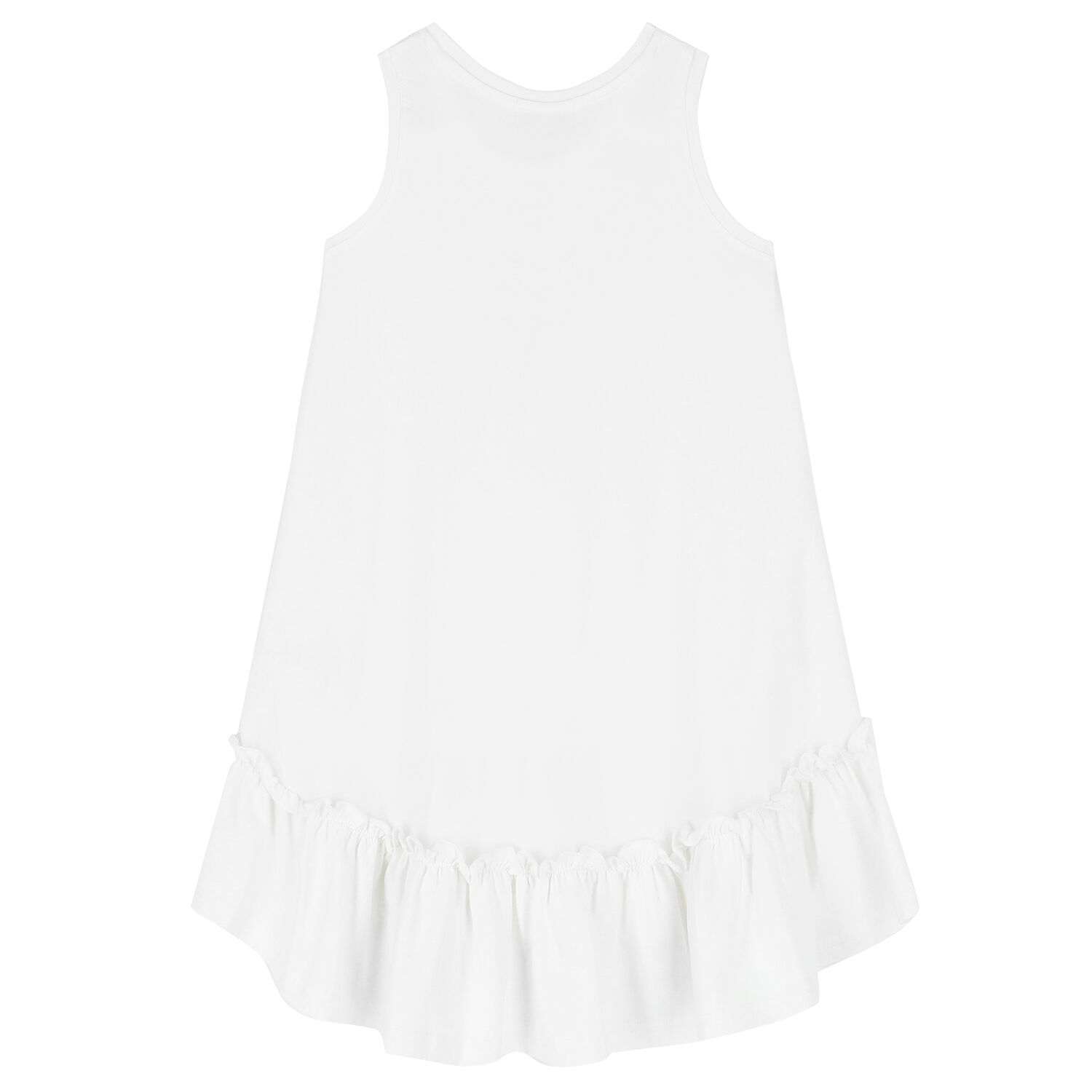 Girls White Necklace Dress, 2, hi-res