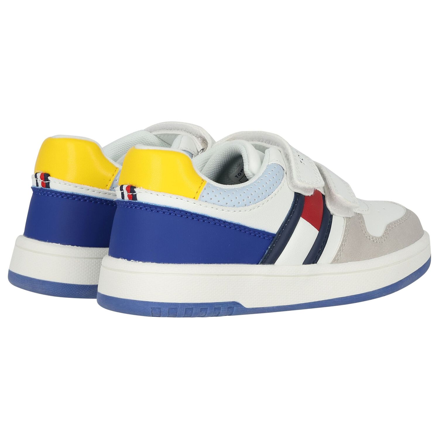 Boys White Logo Leather Trainers, 1, hi-res