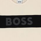 Boys Beige  & Black Logo Shorts Set, 2, hi-res
