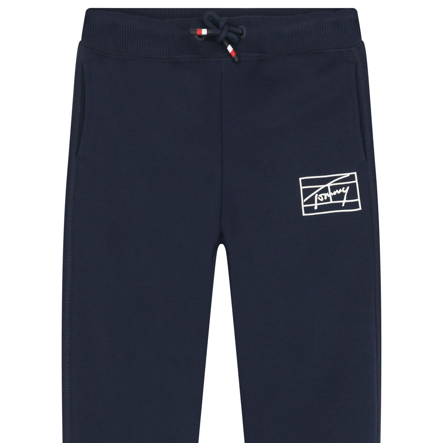 Boys Navy Blue Logo Joggers, 1, hi-res