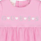 Baby Girls Pink Logo Bodysuit Dress, 1, hi-res