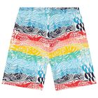 Boys Multi-Coloured Abstract Shorts, 1, hi-res
