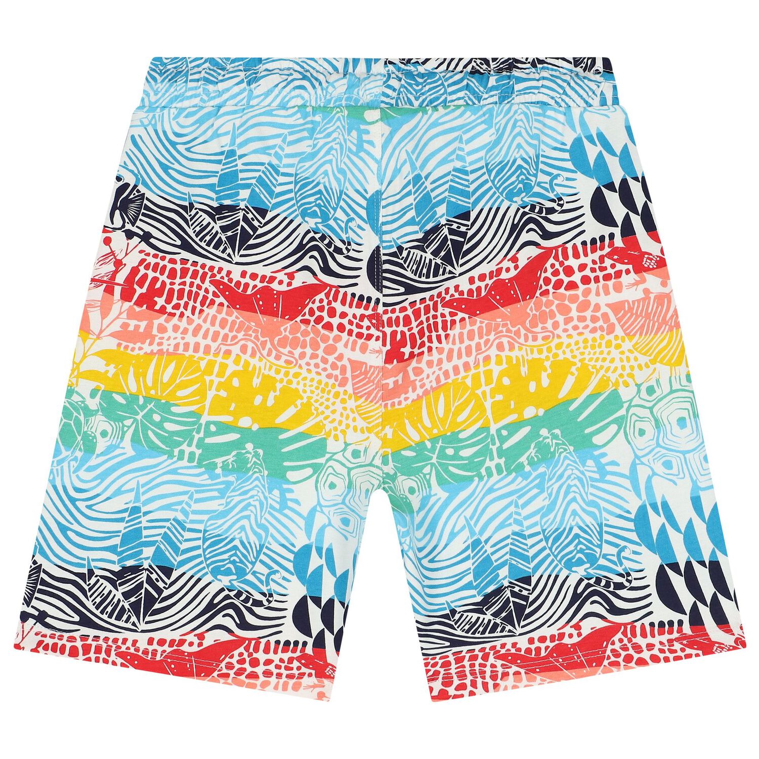 Boys Multi-Coloured Abstract Shorts, 1, hi-res