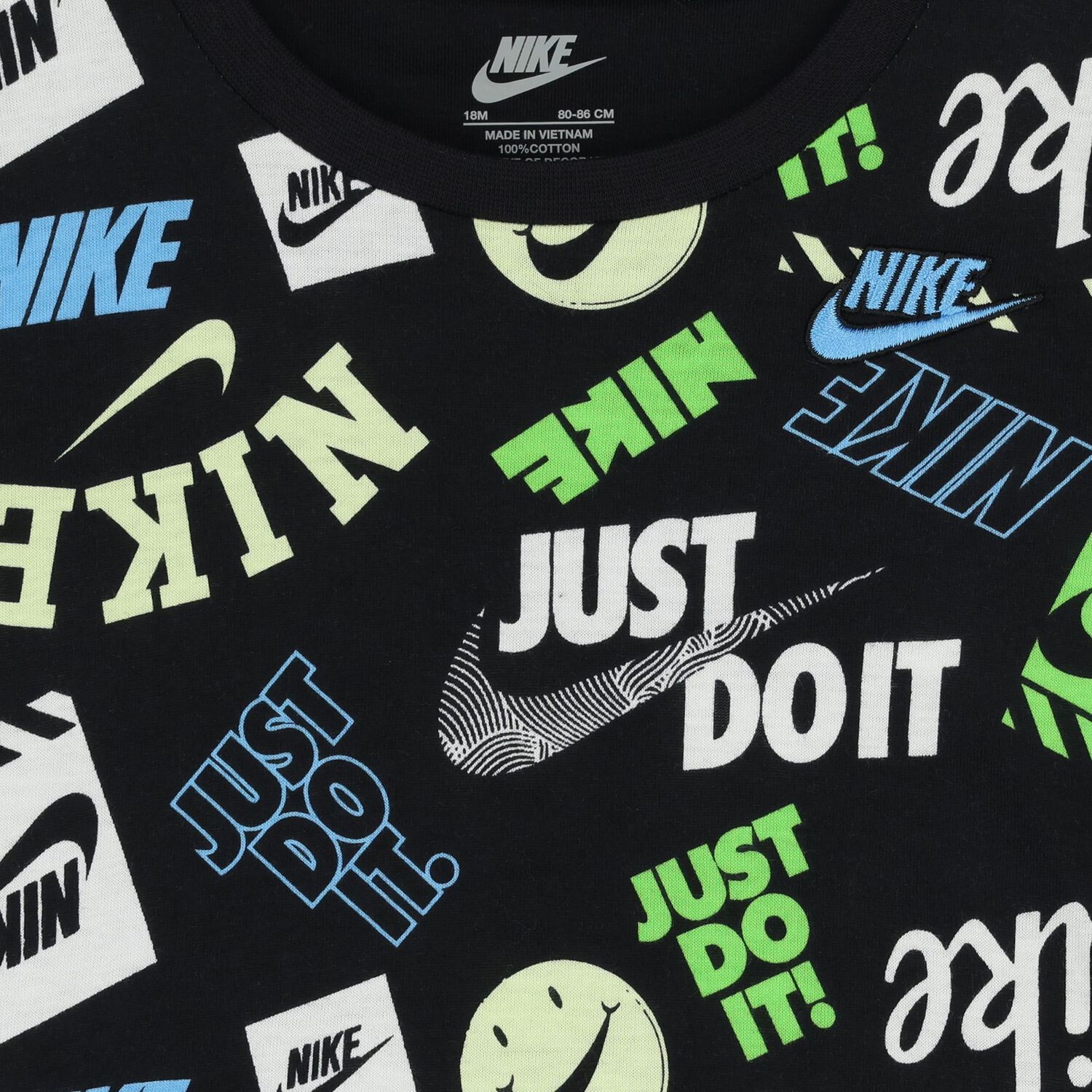 Younger Boys Black & Blue Logo Shorts Set, 1, hi-res