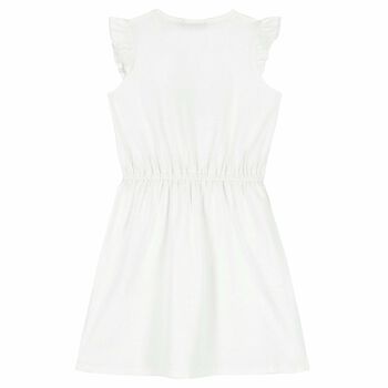 Girls White Logo Dress 