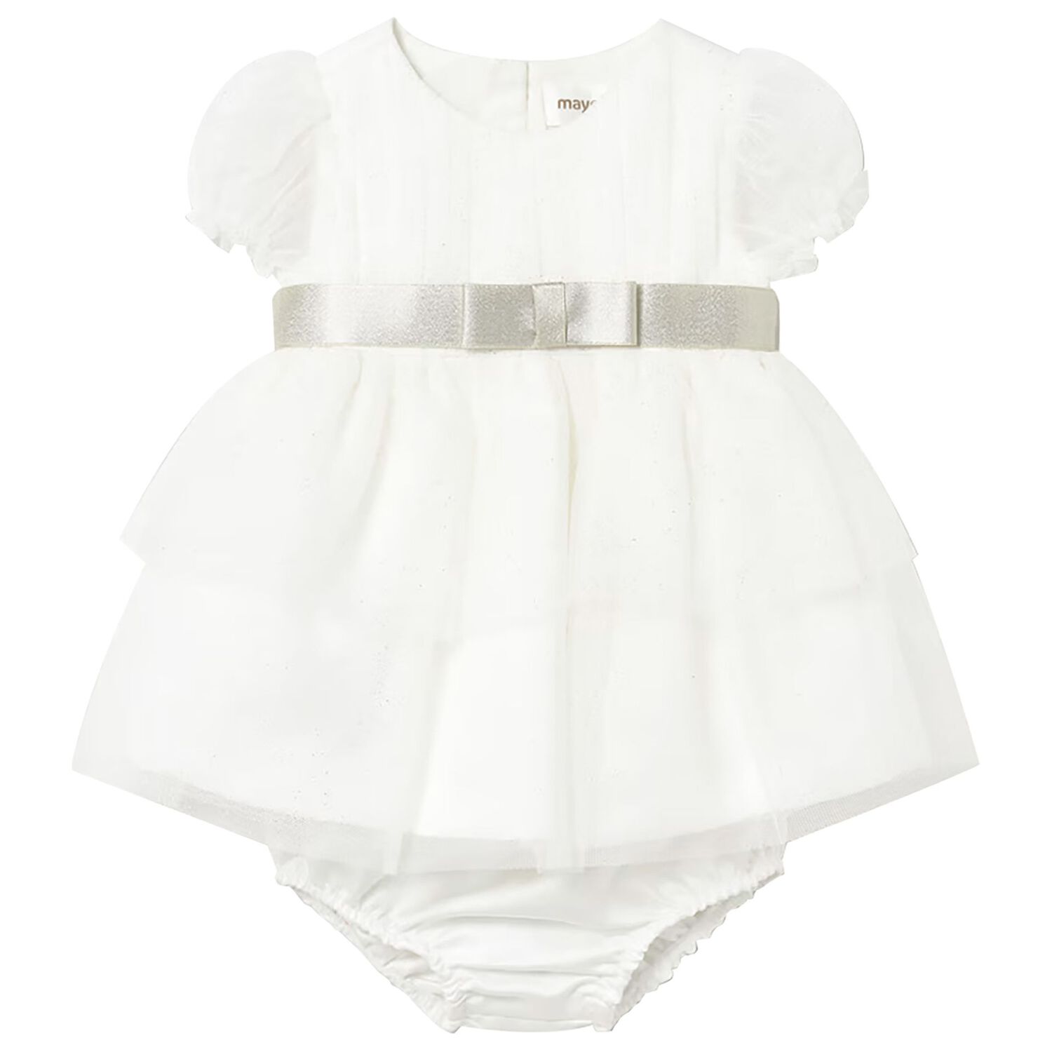 Baby Girls Ivory Tulle Dress Set, 1, hi-res