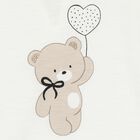 Baby Girls White Teddy Bear Romper Set, 2, hi-res