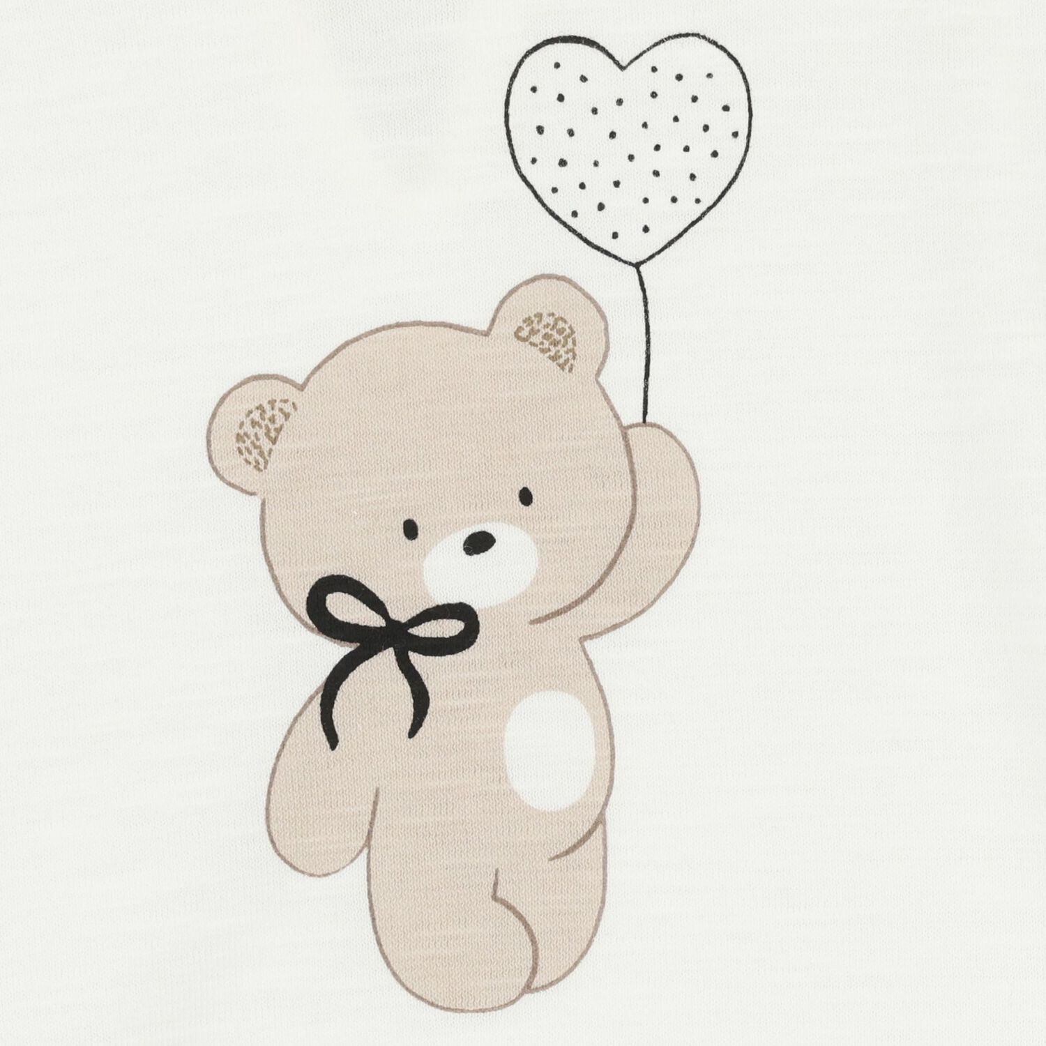 Baby Girls White Teddy Bear Romper Set, 2, hi-res