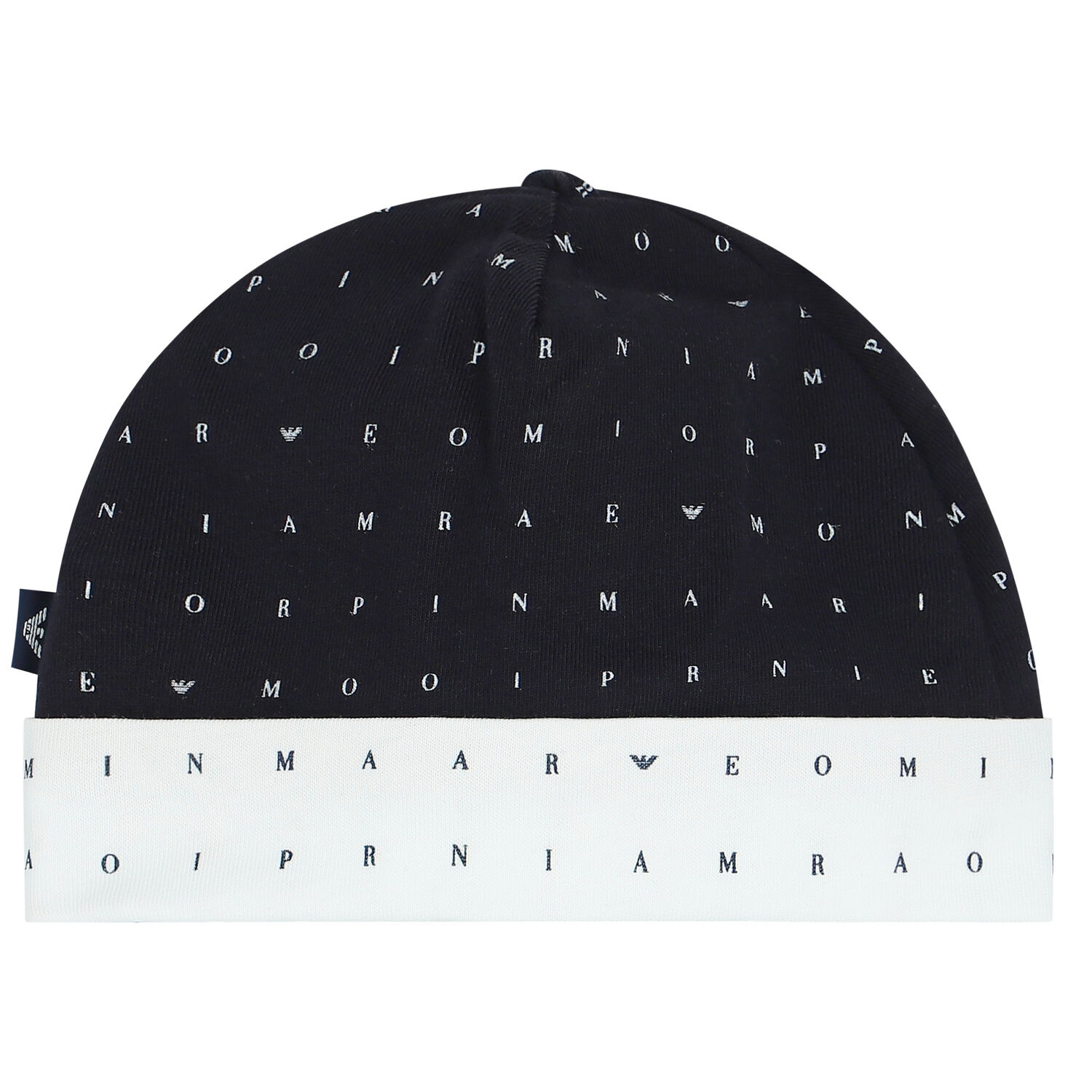 Baby Boys Navy Logo Hat, 1, hi-res