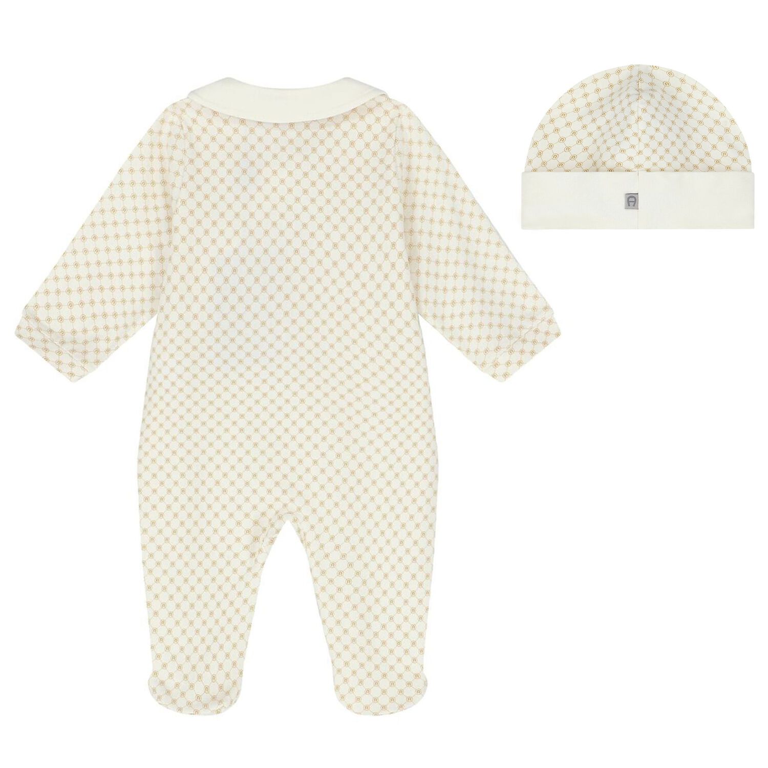 Ivory & Gold Logo Babygrow Gift Set, 1, hi-res image number null