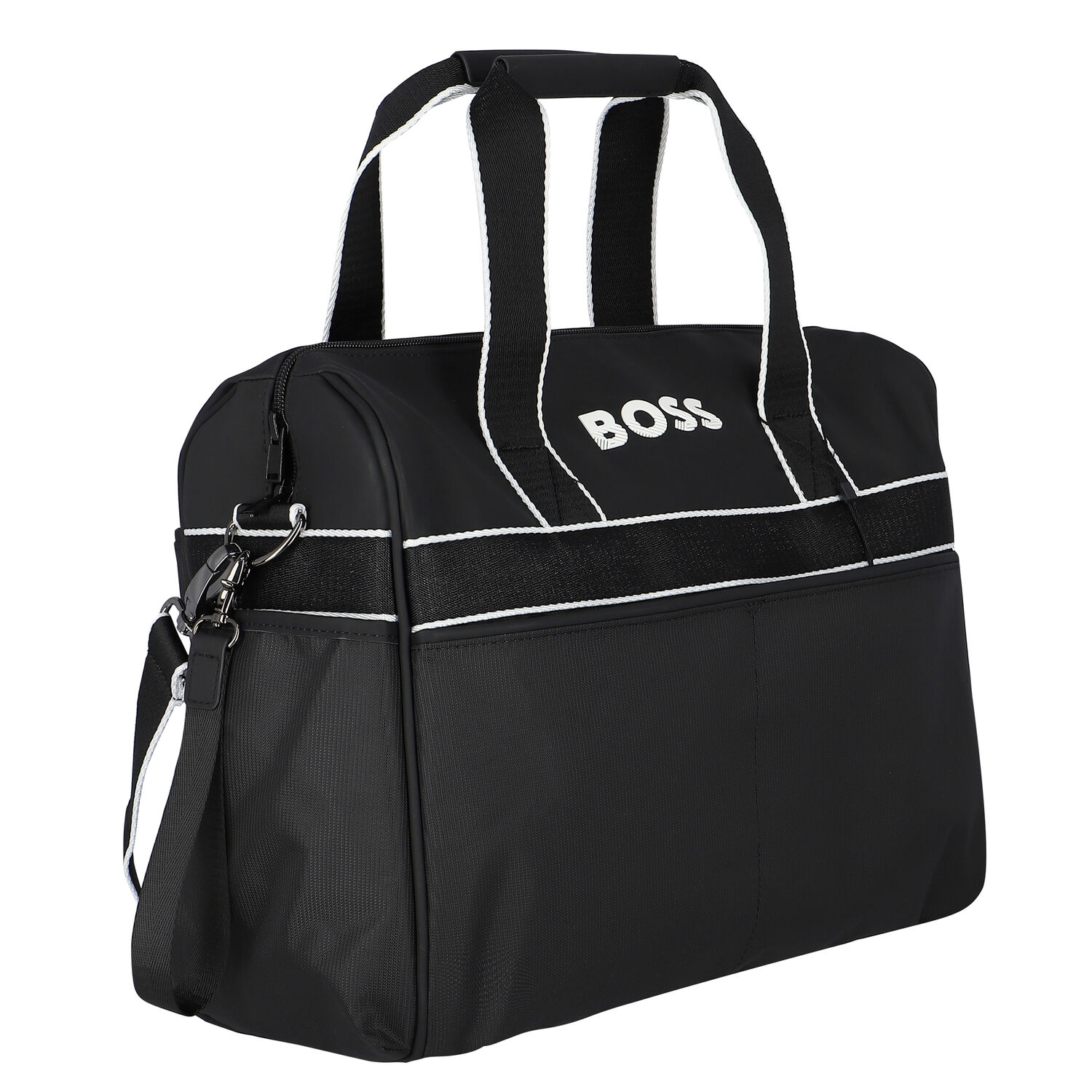 Black Logo Baby Changing Bag, 1, hi-res