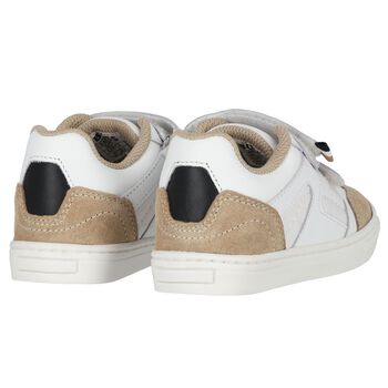 Boys White Logo Trainers