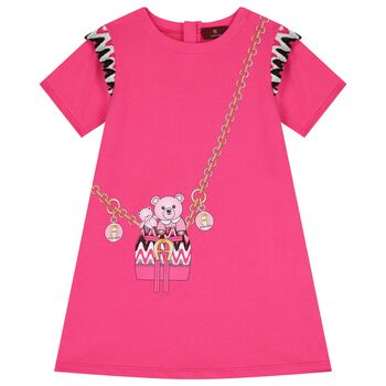 Girls Pink Logo Dress
