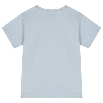 Boys Blue Embossed T-Shirt