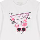 Girls White Logo Long Sleeve Top, 1, hi-res