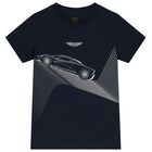 Boys Navy Blue Logo T-Shirt, 1, hi-res