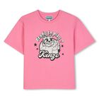 Girls Pink Tiger Logo T-Shirt, 1, hi-res