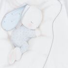 Baby Boys White & Blue Bunny Babygrow, 1, hi-res