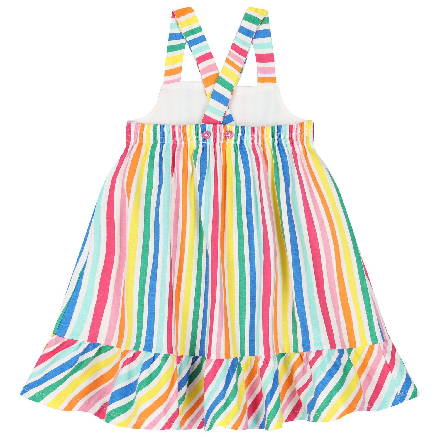 Girls Multi-Colored Striped Dress, 1, hi-res