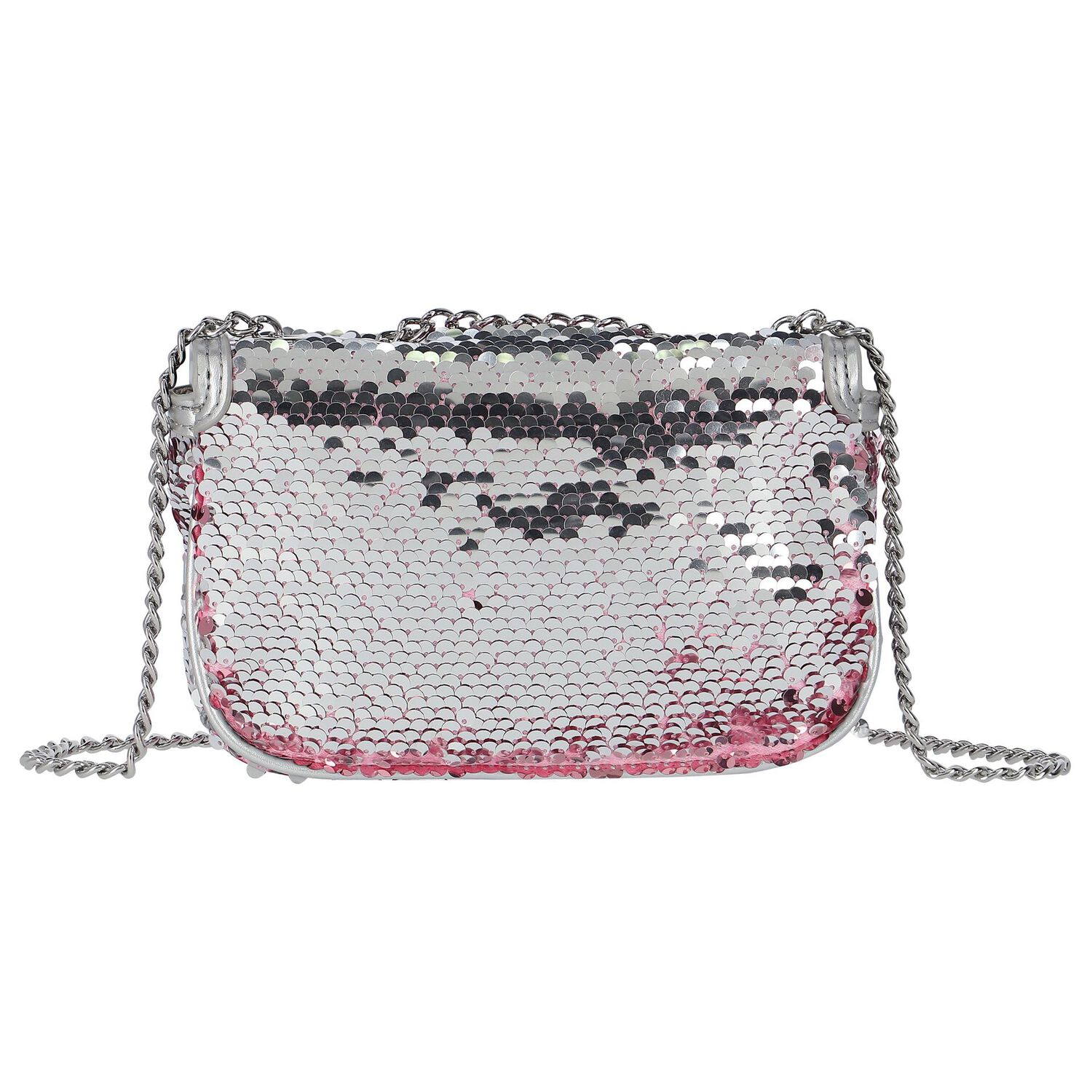 Girls Silver & Pink Sequins Bag&nbsp;, 2, hi-res