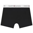 Boys Black Boxer Shorts (2-Pack), 1, hi-res