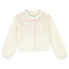 Girls Ivory Sequin Knit Cardigan, 1, hi-res