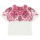 Girls Ivory & Pink Majolica T-Shirt, 2, hi-res