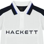 Boys White & Navy blue Logo Polo Shirt, 2, hi-res