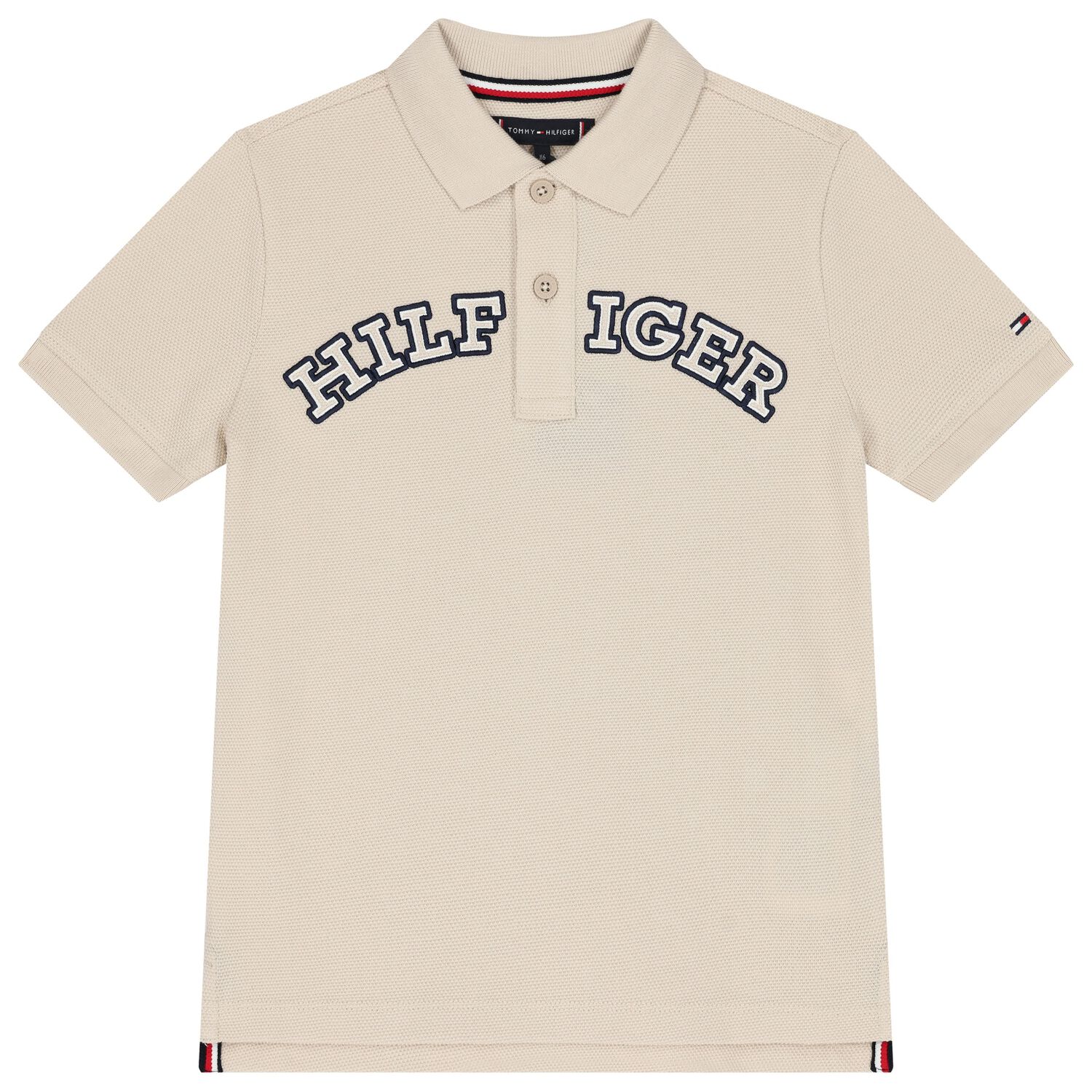 Boys Beige Logo Polo Shirt, 1, hi-res image number null