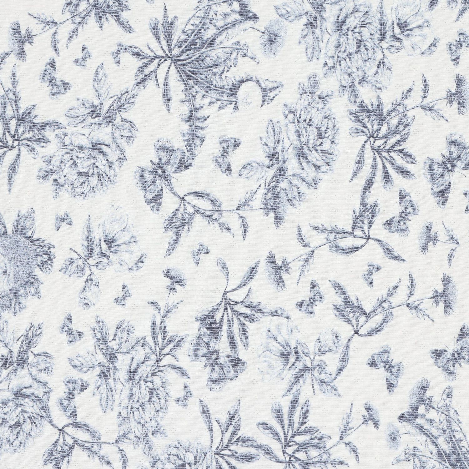 Baby Boys Ivory & Navy Blue Toile De Jouy Blanket, 1, hi-res
