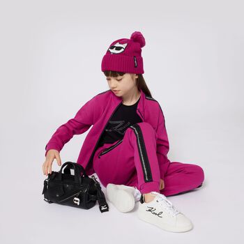 Girls Black Faux Leather Handbag