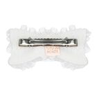 Girls White Bow Hairclip, 2, hi-res