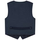 Boys Navy & White Suit Set, 1, hi-res