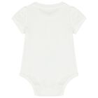 Baby Girls White Polo Bear Bodysuit, 1, hi-res