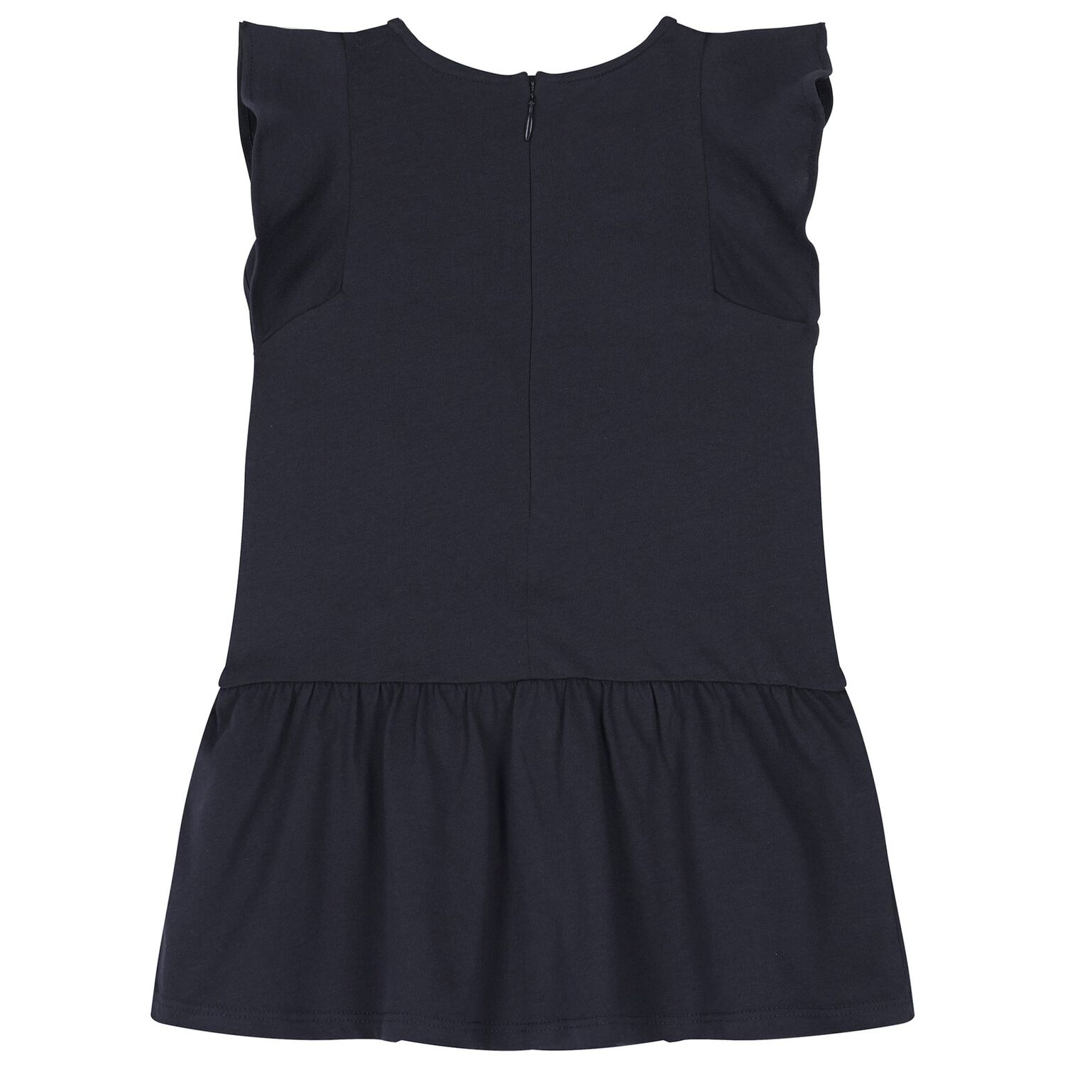 Younger Girls Navy Blue Logo Dress, 1, hi-res