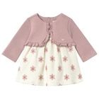 Baby Girls Pink & Ivory Flower Dress, 1, hi-res