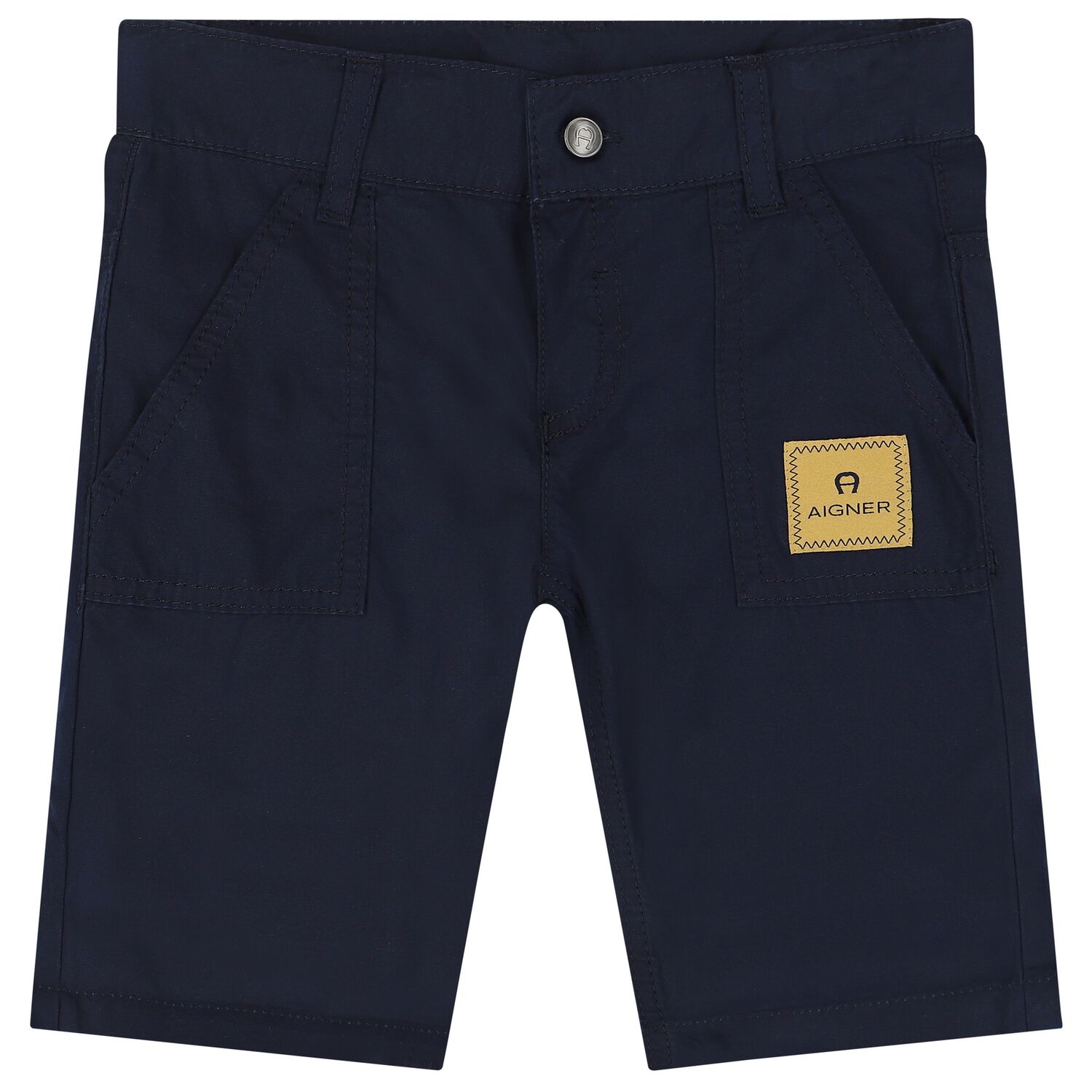 Younger Boys Navy Logo Shorts, 3, hi-res